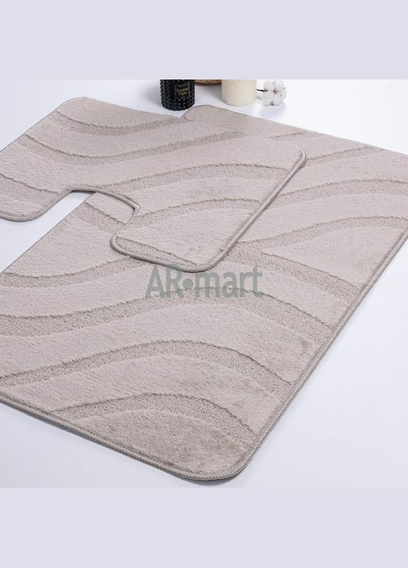 Набор ковриков в ванную комнату Symphony Sandy Grey 60х100 и 60х50 см песочно-серый Confetti (339619208)
