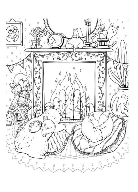 Книга Раскраскаантистресс для взрослых Новогодние раскраски Миллион рождественских пушистиков раскраски Жорж (315035393)