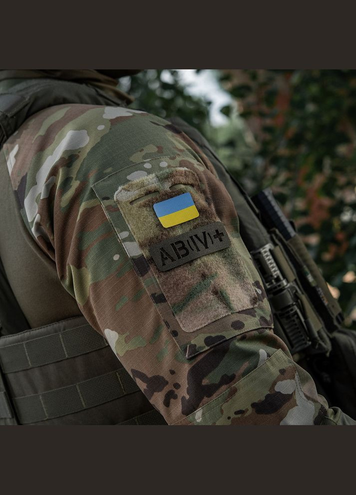 Нашивка группа крови AB(IV) + сквозная Laser Cut 25х80 Ranger Green M-TAC (315339481)