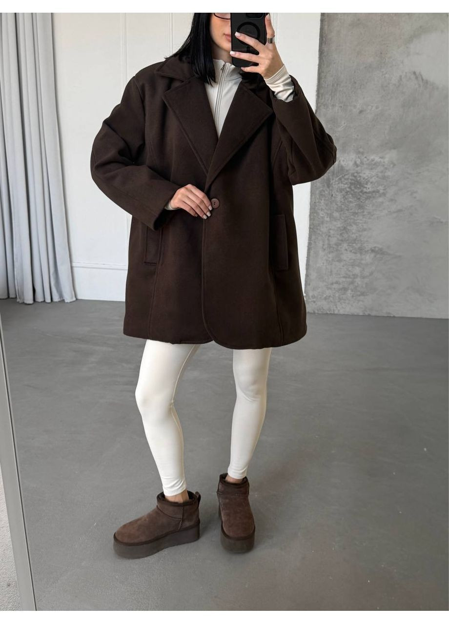 Утепленне пальто-піджак оверсайз крою. No Brand (366431333)