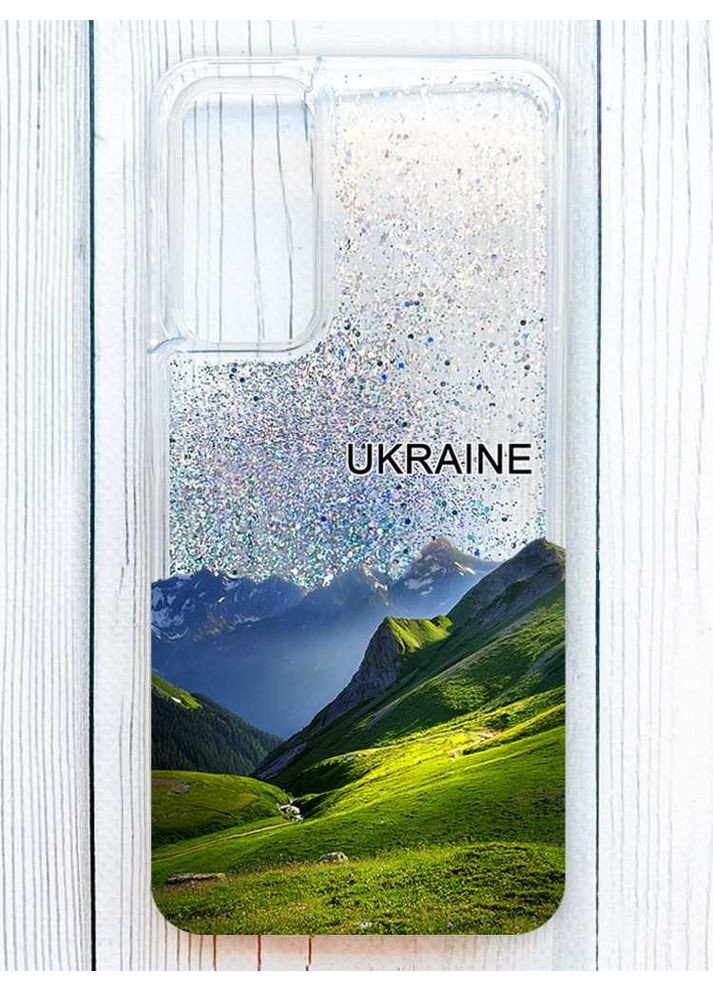 Чехол с плавающими серебряными блестками на Samsung Galaxy S24 FE Карпаты Украина (принт 409) Creative (362969306)