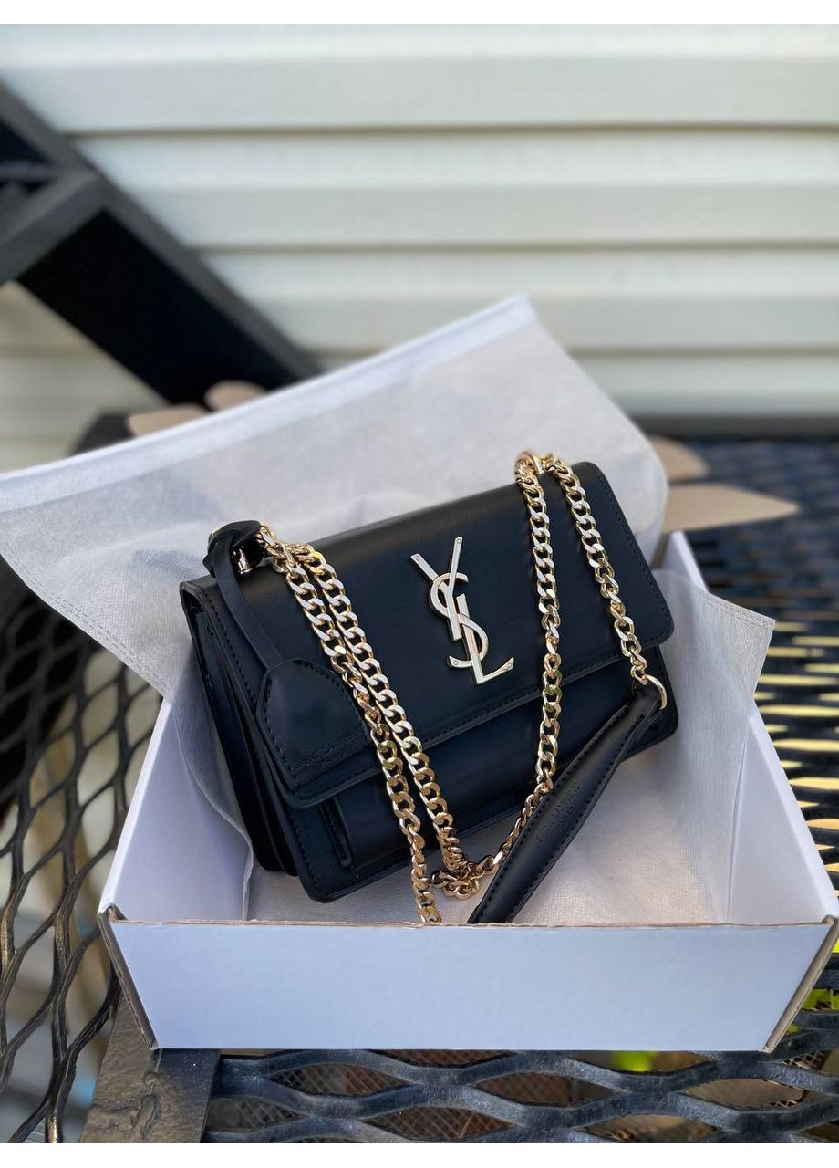 Женская сумка Ив Сен Лоран Yves Saint Laurent Black черная с цепкой ЗЛ на плечо No Brand (355466989)