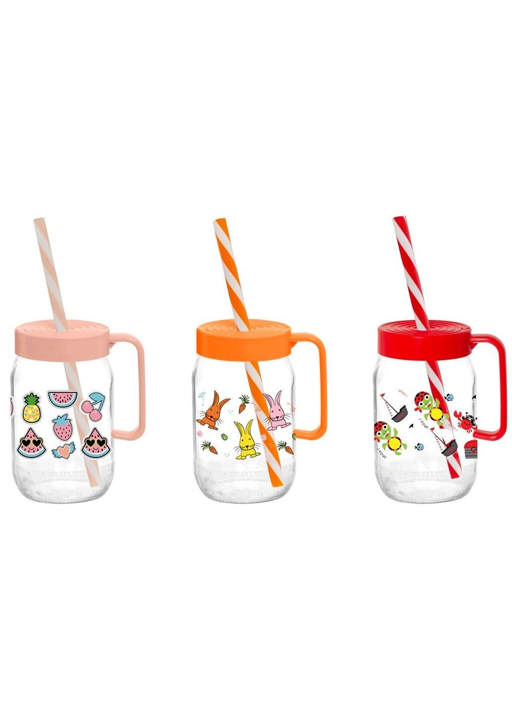 Чашка Decorated Mug-Mix-Double Colour Straw-SCT /370 мл, стекло с труб. (111761-300) Herevin (365275817)