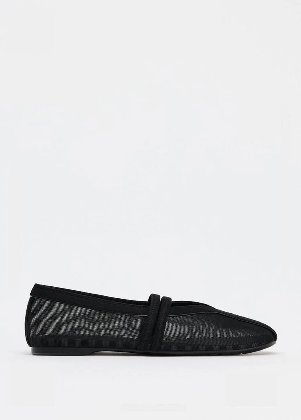 Жіночі балетки Zara | чорні однотонні штучна шкіра (322275837)