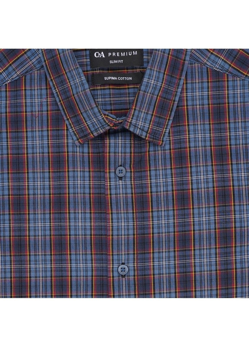 Темно-синяя кэжуал рубашка однотонная C&A