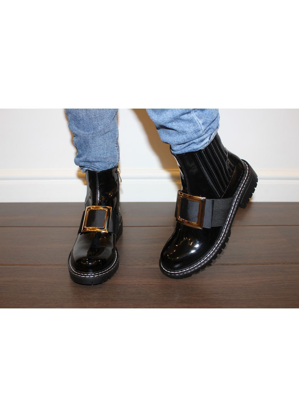 Черевики жіночі демісезонні чорні No Brand Черевики демісезонні жіночі (363839382)