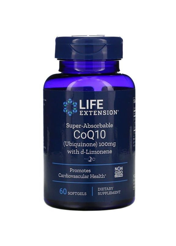 Коензим Q10, CoQ10 Ubiquinone,, 100 мг, 60 кап. Life Extension (362369487)
