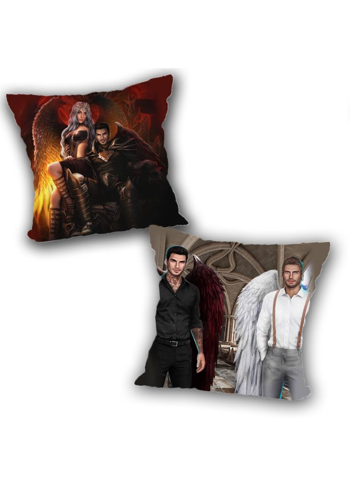 Подушка Клуб романтики Люцифер Діно двостороння 40х40 см (p0816) No Brand (327003094)