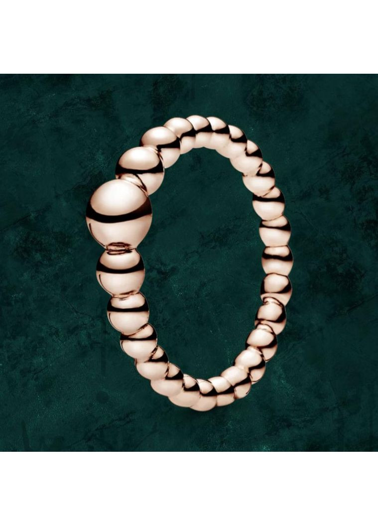 Серебряное кольцо с шариками Pandora (Пандора) 187536 с покрытием 14к золотом 16.5 No Brand (362457537)