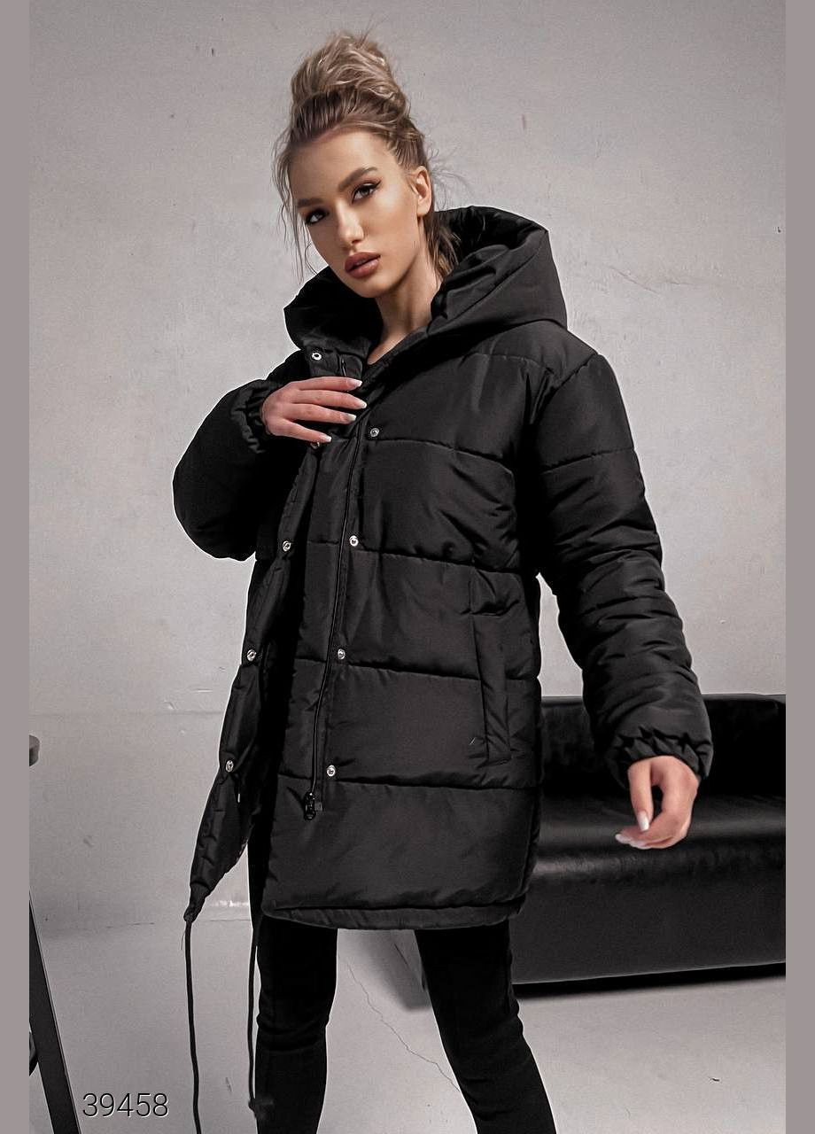 Черная демисезонная зимняя куртка женская Liton