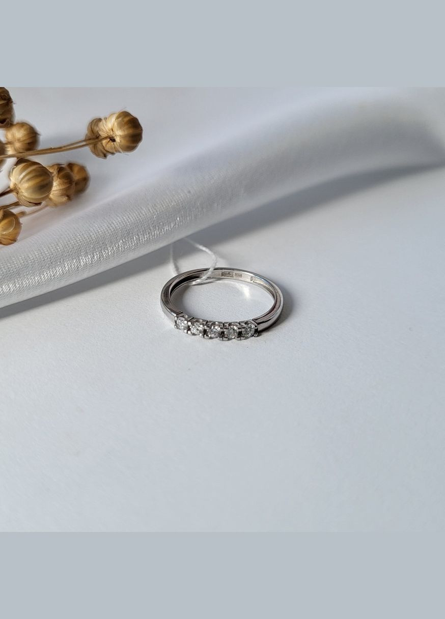 Серебряное кольцо Дорожка 5 камней.0 размер серебро 925 пробы Родированное 1459 No Brand (306743390)