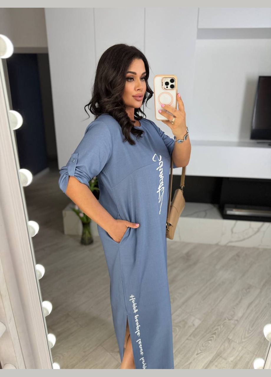 Голубое платье No Brand