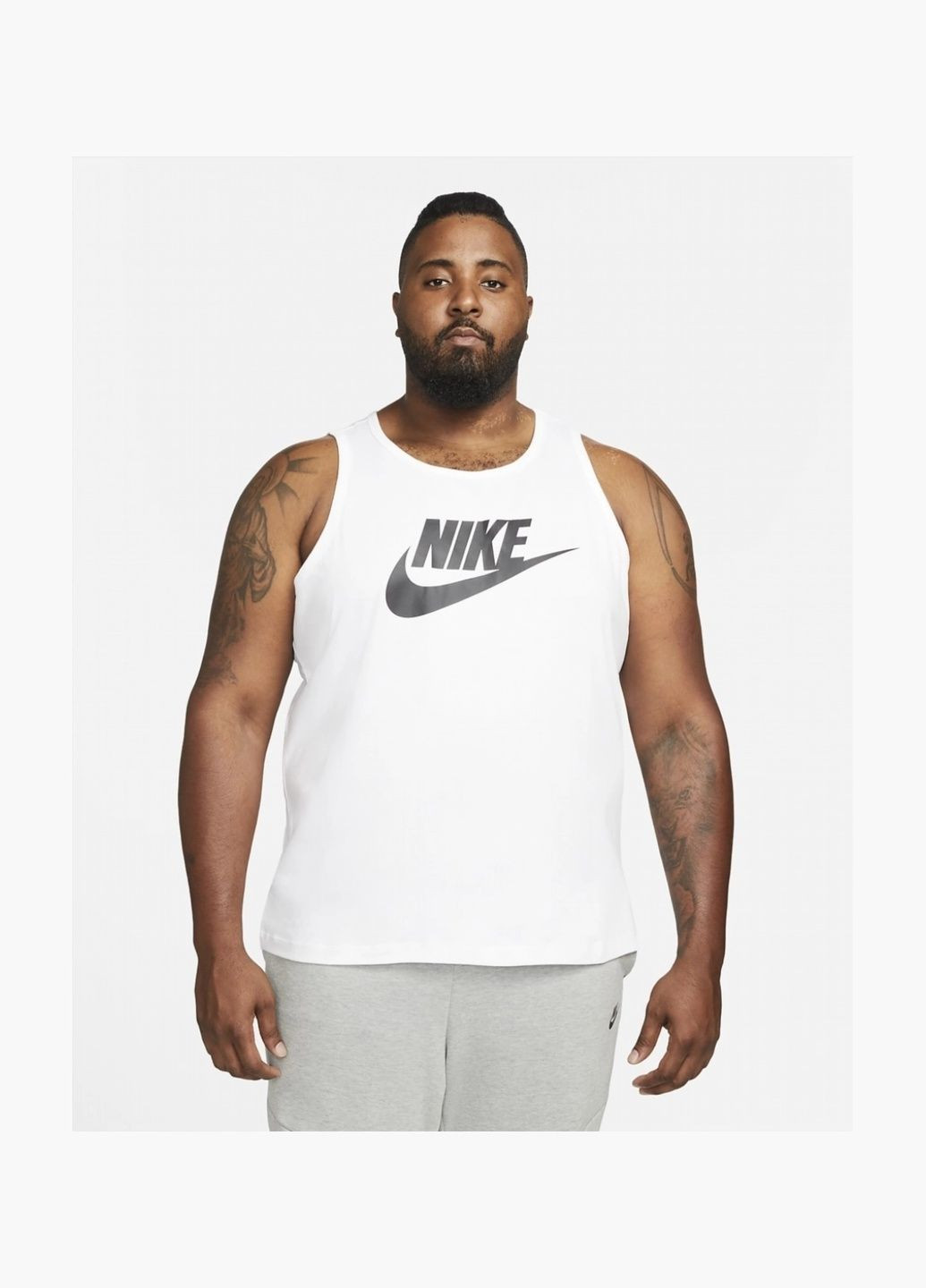 Біла майка чоловіча m nsw tank icon futura white ar4991-101 Nike