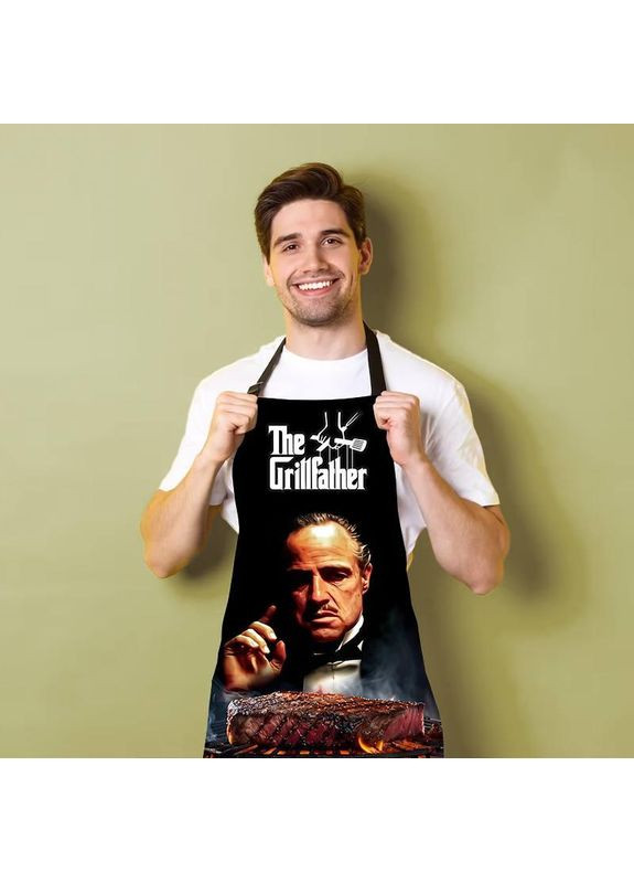 Фартук с дизайном Grillfather Прикольный фартук с принтом размер 80×60 Україна ТД (369657826)