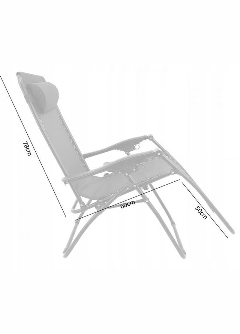 Шезлонг GardenLine Relax Black до 130 кг.! No Brand (347311771)