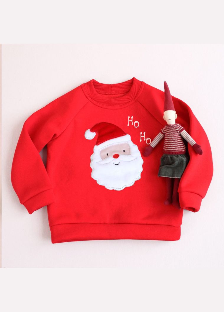 Теплый новогодний свитшот с Дедом Морозом унисекс Ladan (301026517)