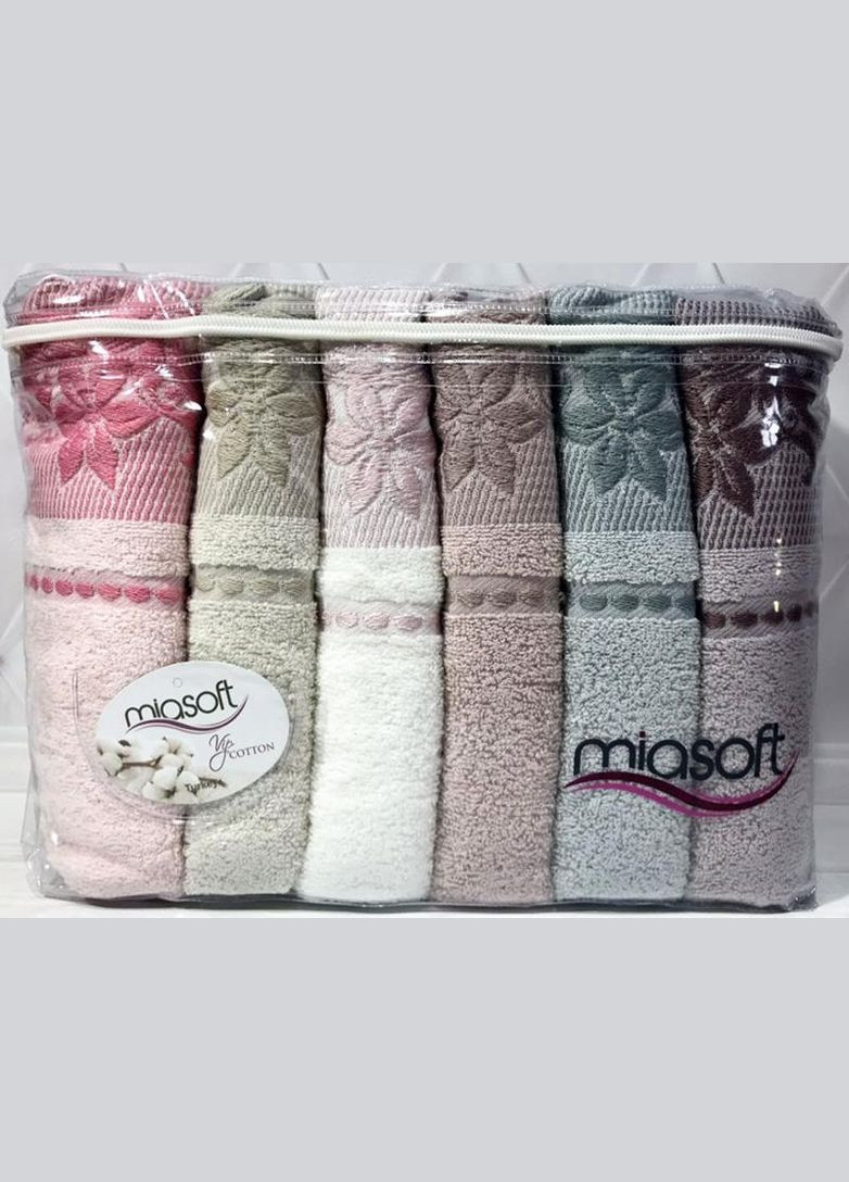 Набір 6 рушників Miasoft Kardelen 50х90см (лицьові), бавовна Pupilla комбінований