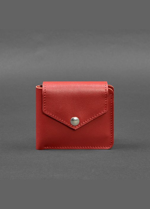 Кожаный портмоне 4.2 на красной кнопке (A-028057) BlankNote (328444778)