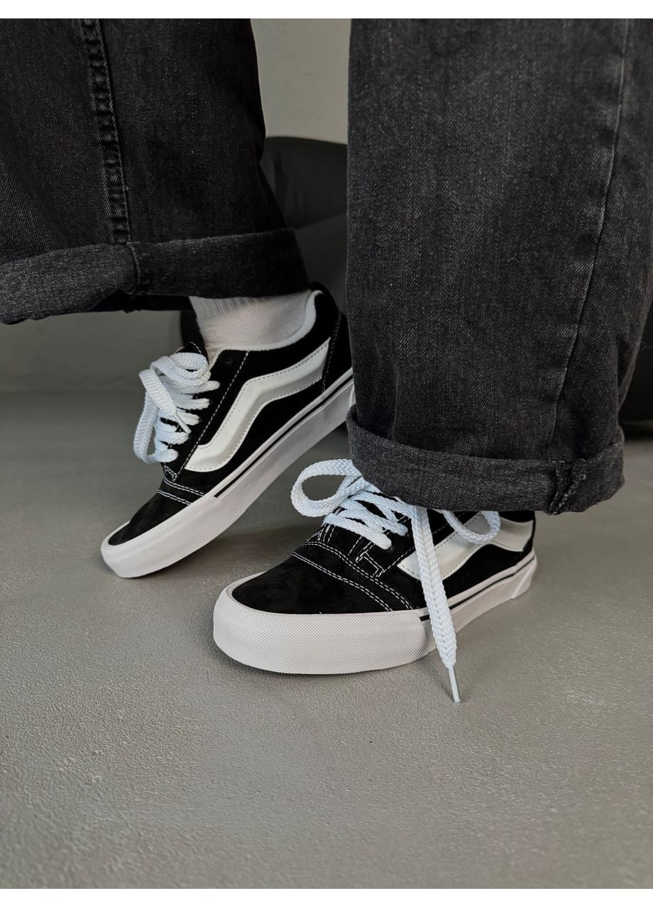 Комбіновані всесезон кеди knu slool potato чорні з білим Vans --6770