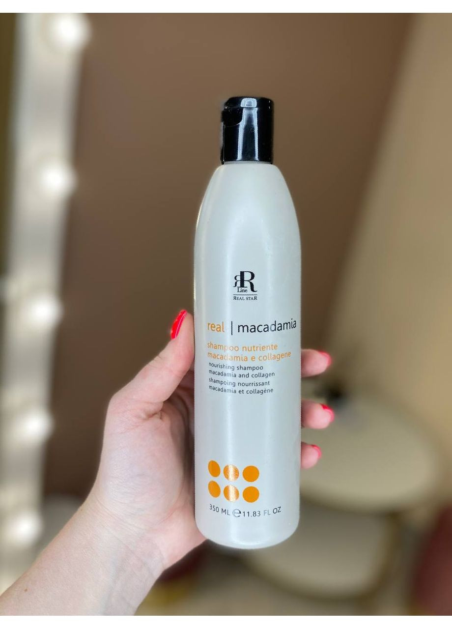 Шампунь для волосся з олією макадамії та колагеном Macadamia Star 350 мл RR Line (373036319)
