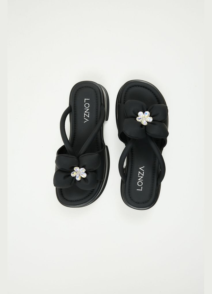 Черные сабо 198715 Lonza на низком каблуке