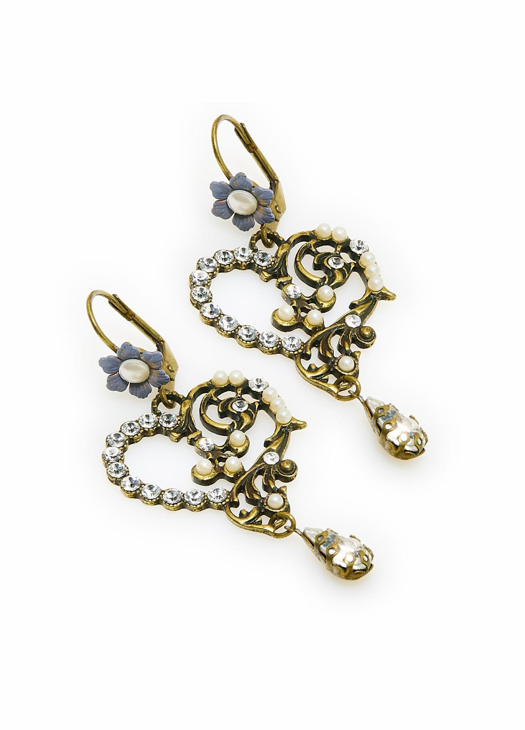 Вінтажне Сяйво: Вишукані сережки з перлами та кристалами Swarovski Michal Negrin (346262799)