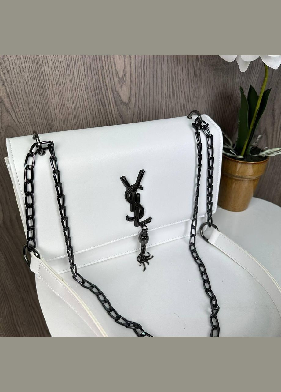 Стильна жіноча міні сумочка клатч з ланцюжком Білий No Brand (298996925)