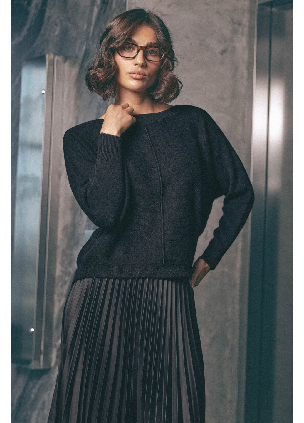 Черный демисезонный джемпер 1402.6300 Seventeen