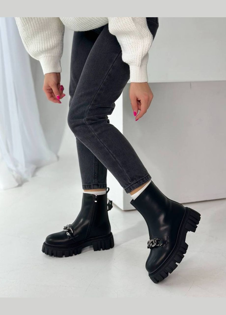 Черевики жіночі з натуральної шкіри (1840) No Brand (313293391)