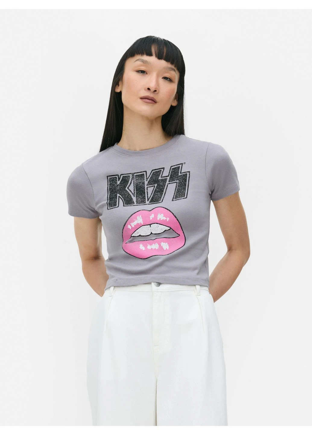Топ лето,серый с принтом, Primark (394987108)