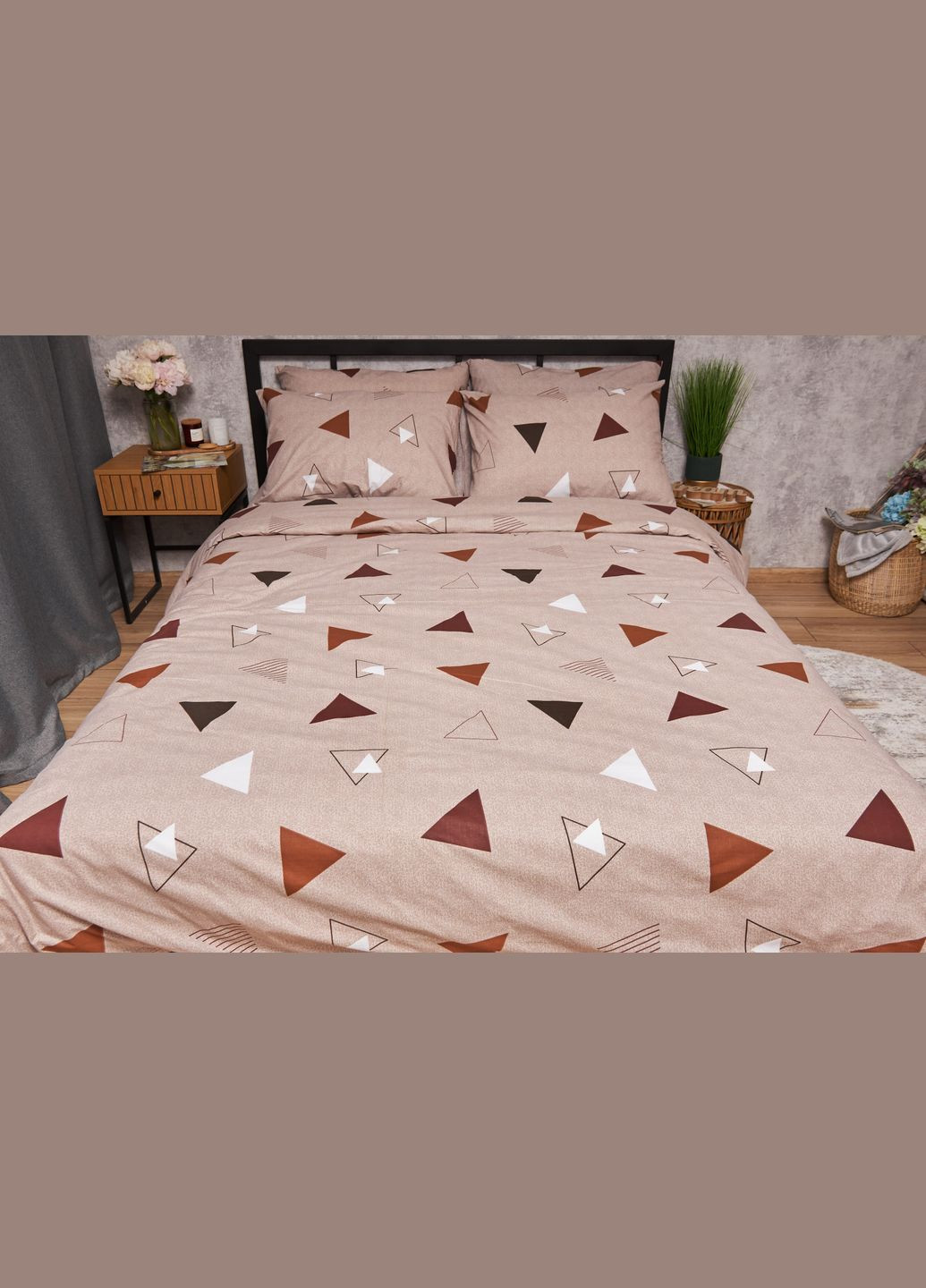 Комплект постельного белья Бязь Gold Люкс «» двуспальный 175х210 наволочки 2х40х60 (MS-820005535) Moon&Star Delta (296910253)