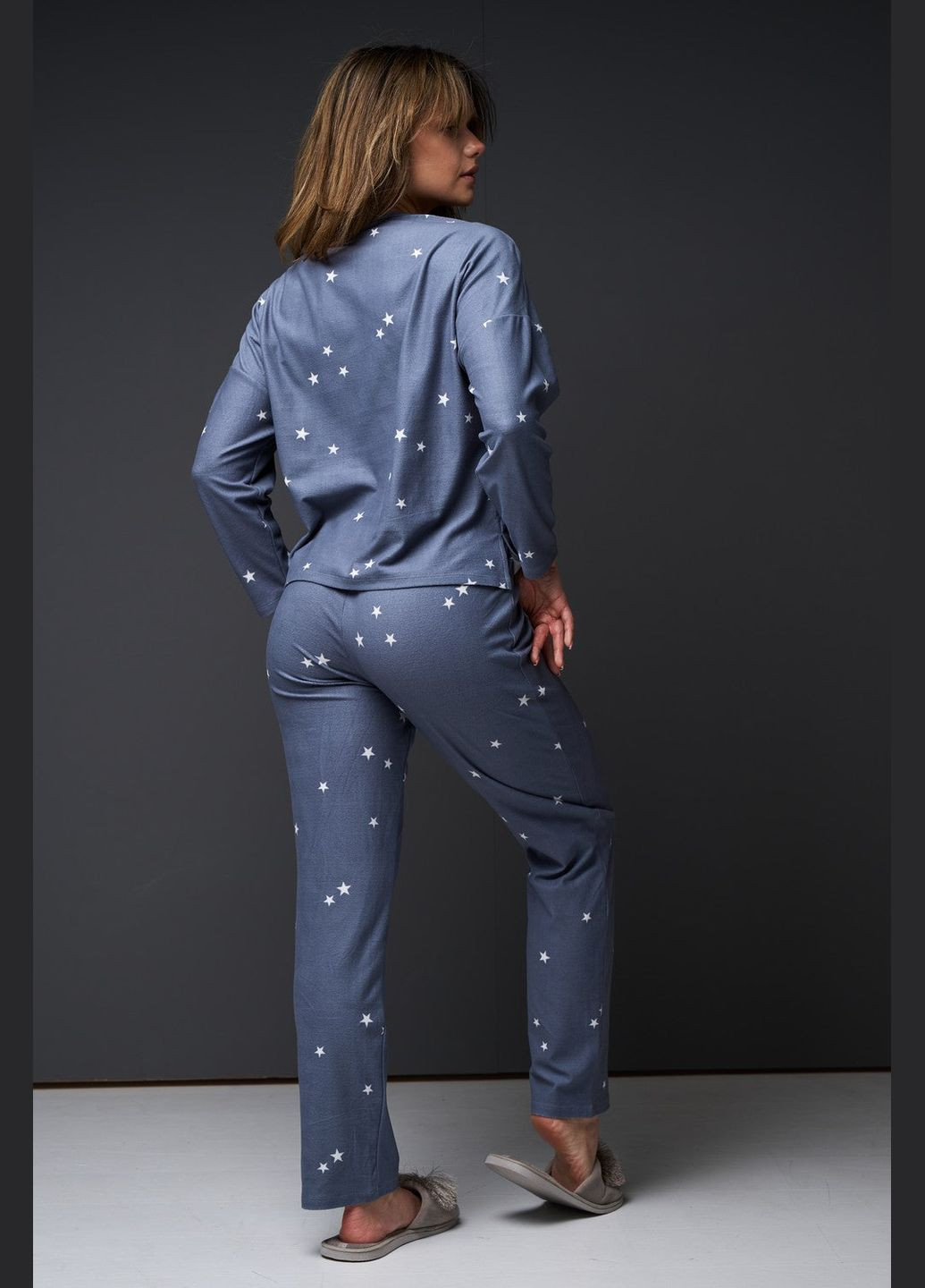 Сірий демісезонний комплект для дому MARSANA 19-016 Star gray