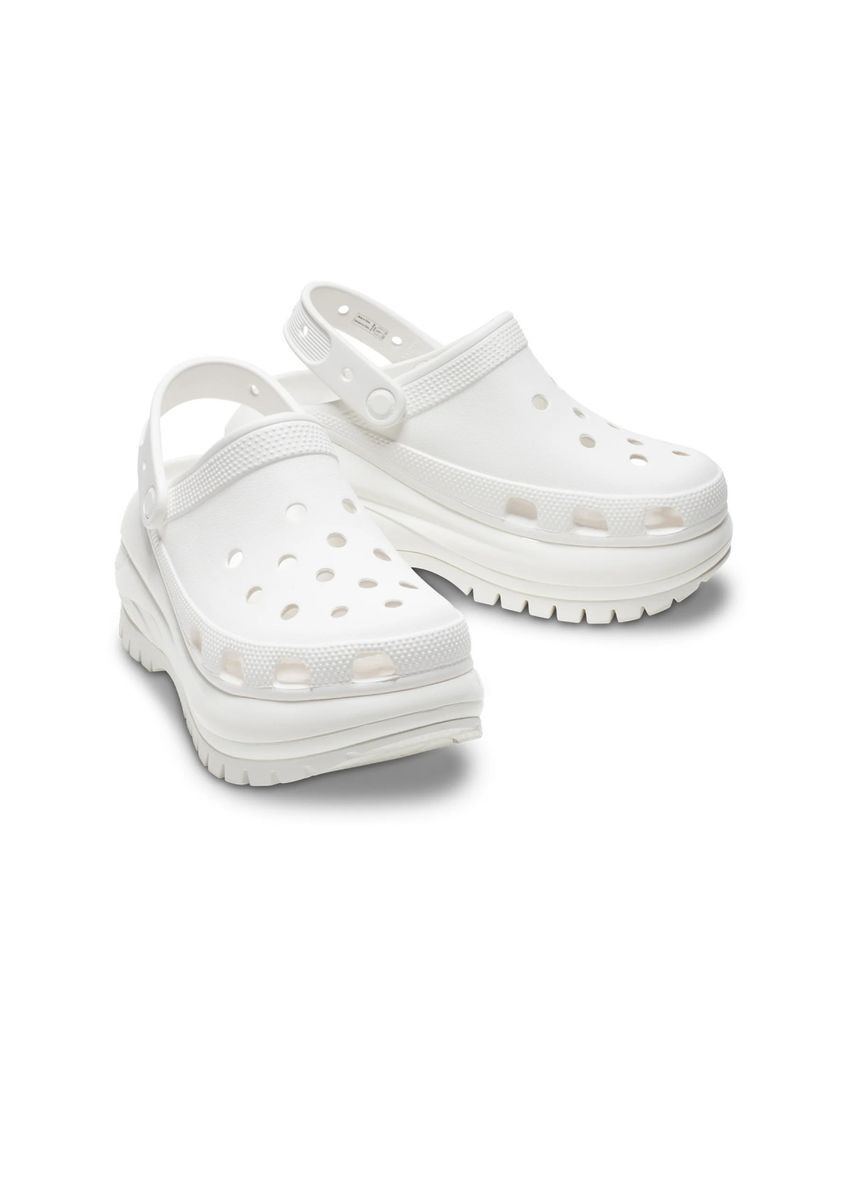 Белые женские кроксы mega crush clog white m4w6-36-23 см 207988 Crocs