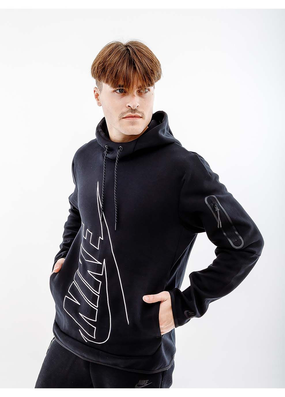 Чоловіче Худі TCH FLC GX PO HOODIE Чорний Nike (333957054)