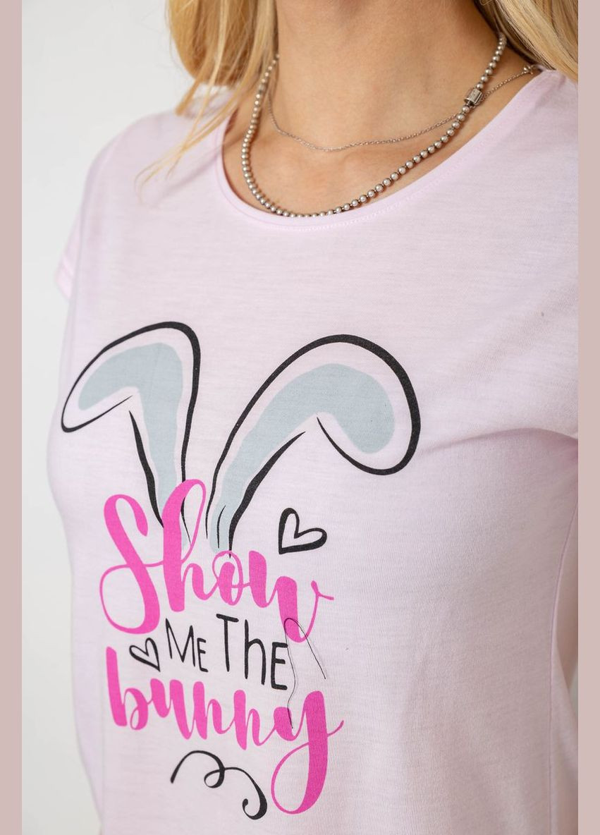 Розовая пижама женская с принтом, 243r7078 Andi