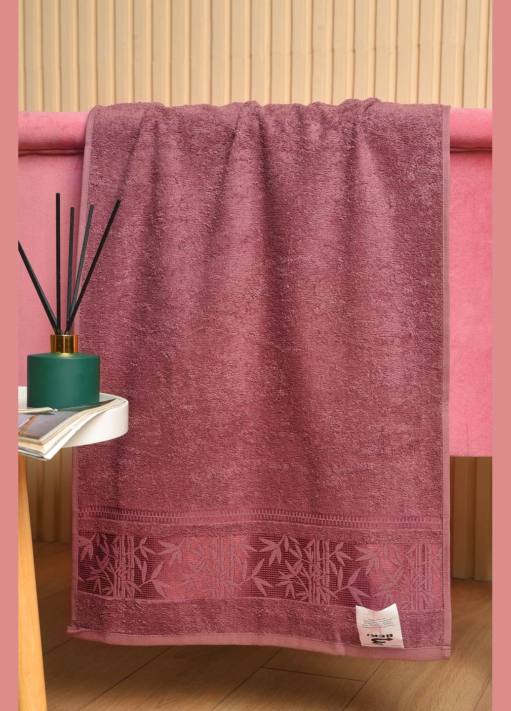 Полотенце для лица махровое фиолетового цвета Let's Shop однотонный фиолетовый