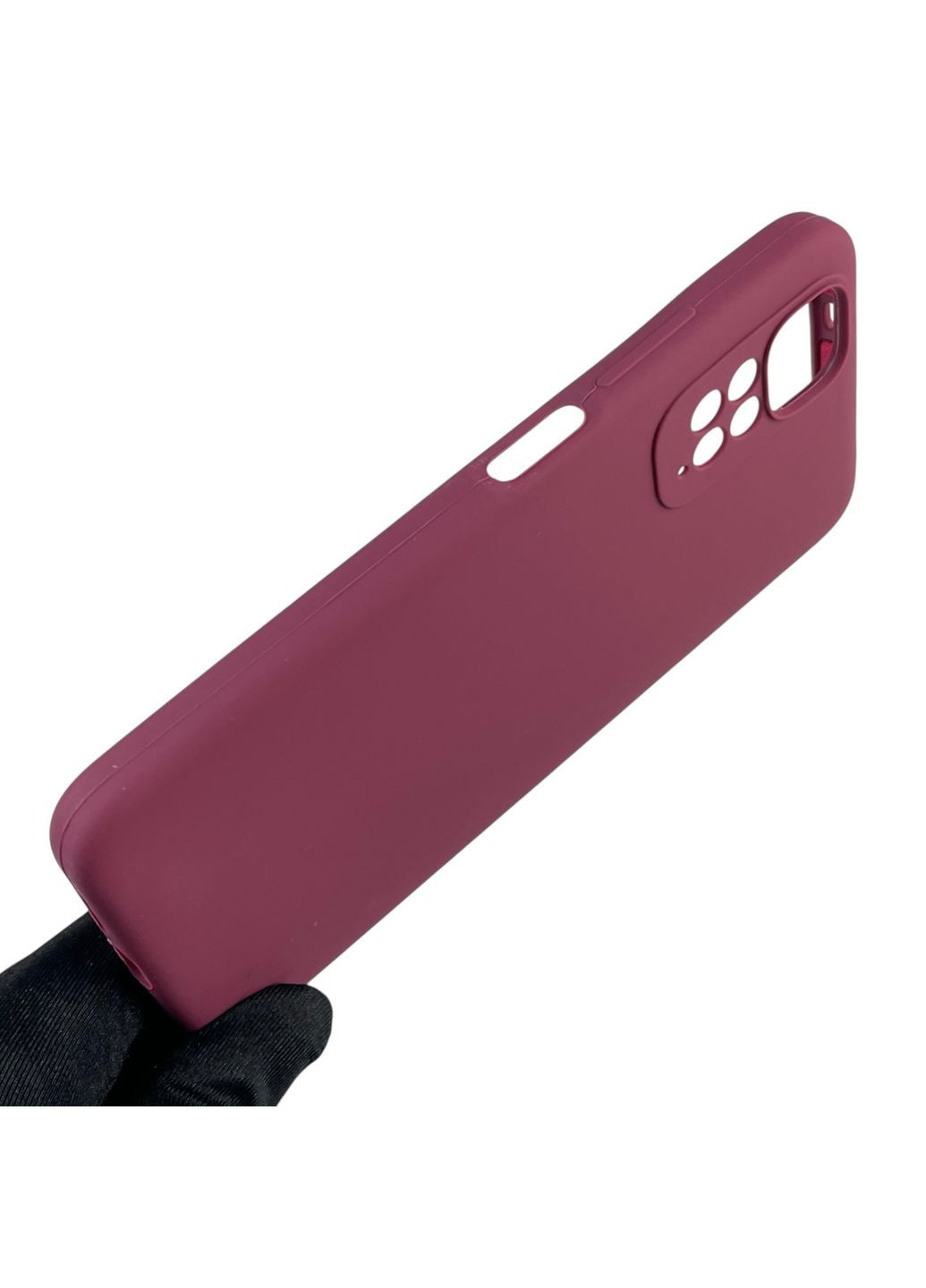 Чохол для Redmi Note 11S силіконовий з мікрофіброю нековзний на сяомі редмі нот 11с бордовий Xiaomi (366390506)