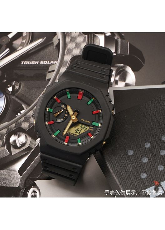 Ремінець та безель для Casio G-Shock чорний каучук для чоловіків жінок унісекс стильний комплект ProDobro (367267049)