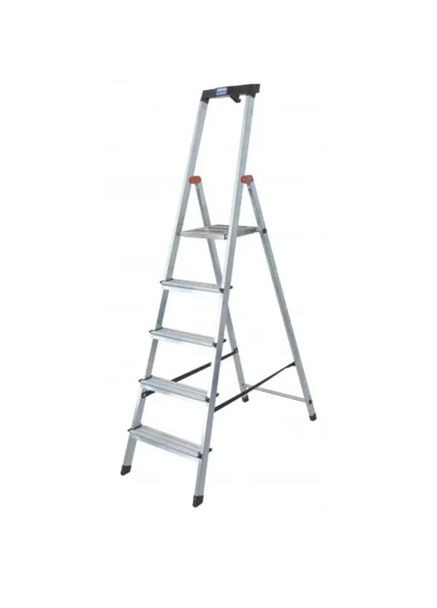 Алюминиевая лестница-стремянка Safety 126337 (5 ступенек) односторонняя расставная (22882) Krause (295030488)