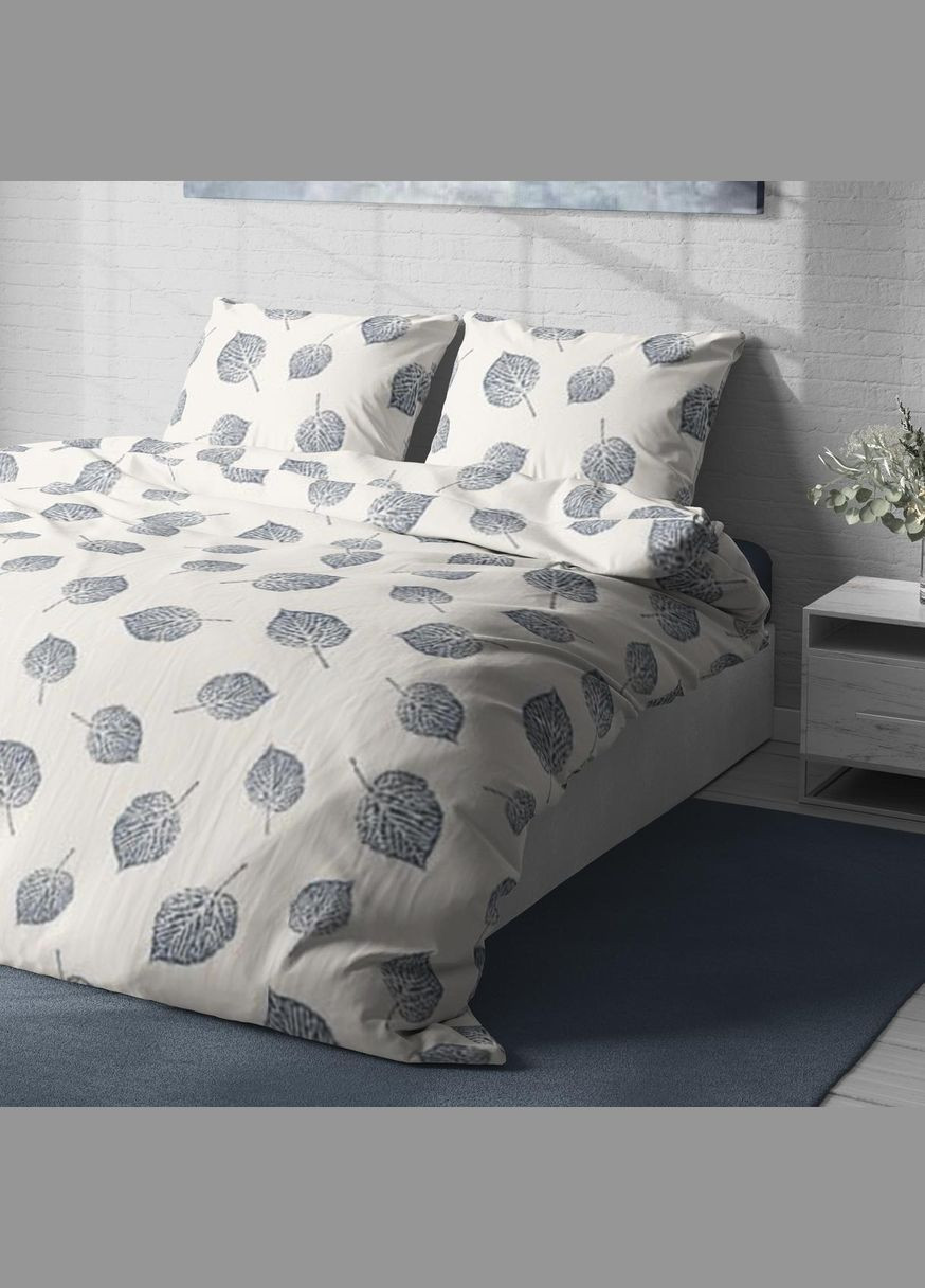 Постельное белье “ ”,Полисатин,Бело-Синий,Двуспальный P-0169 Lelit (316632597)