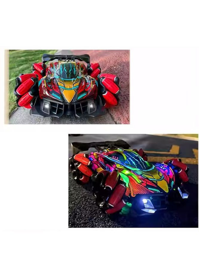 Машинка на радиоуправлении + перчатка для управления трюковая дрифт, 360°, свет, звук, пускает пар No Brand Perfect (368832005)