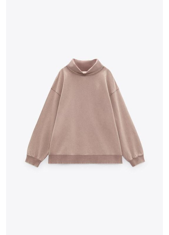 Бежевый оверсайз водолазка свитшот Zara (361676056)