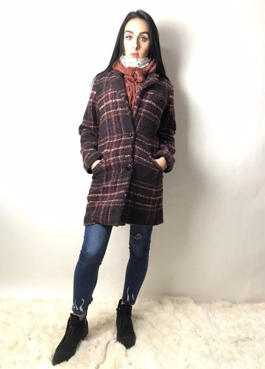 Темно-рожеве демісезонне Пальто PGA16453CP Темно-рожевий Silvian Heach