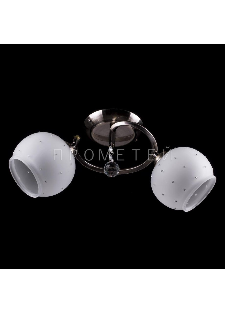 Люстра Припотолочная на дві лампочки (чорна) 719/2C/BK+WT No Brand (352229923)