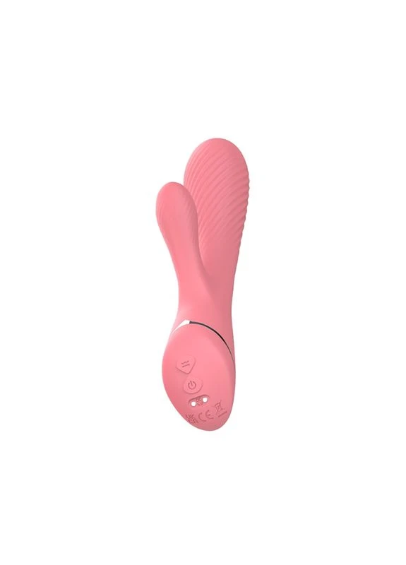 Вибратор розовый двойной Lust Ripple Coney Chisa (381049065)