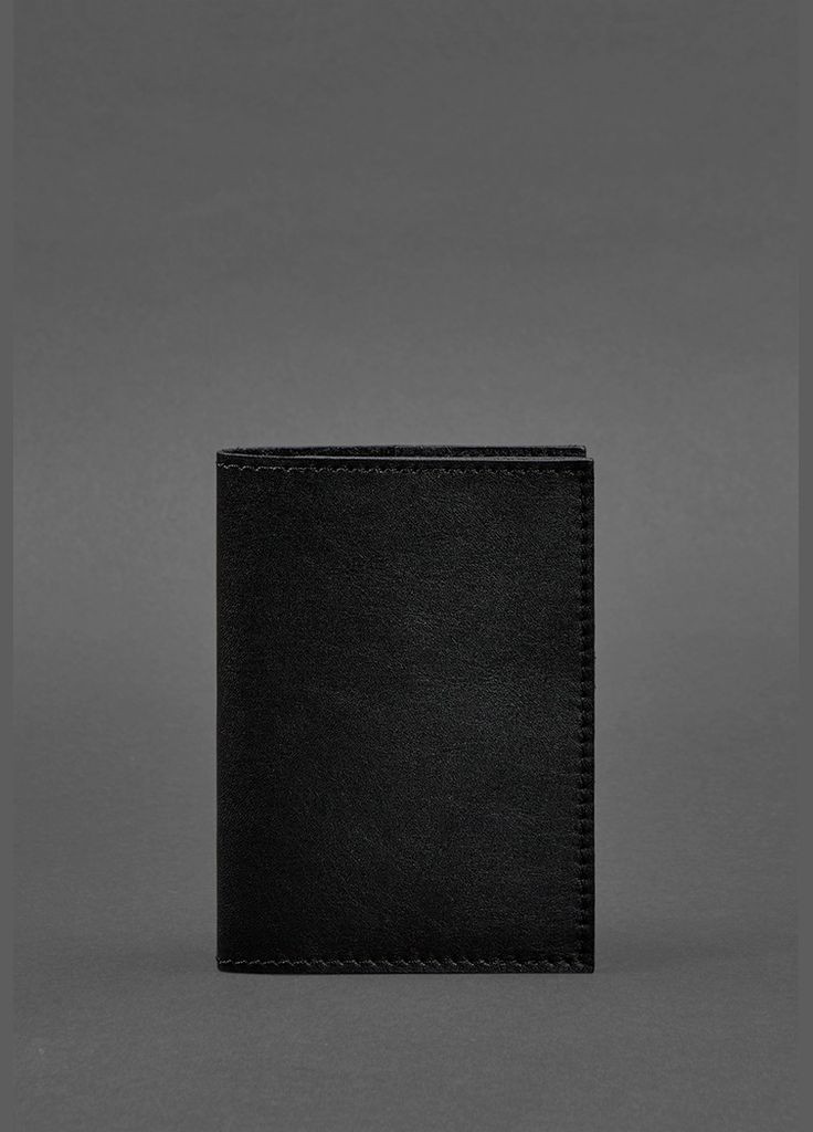 Кожаная обложка для паспорта и военного билета 1.2 черная Краст (A-027287) BlankNote (329186881)