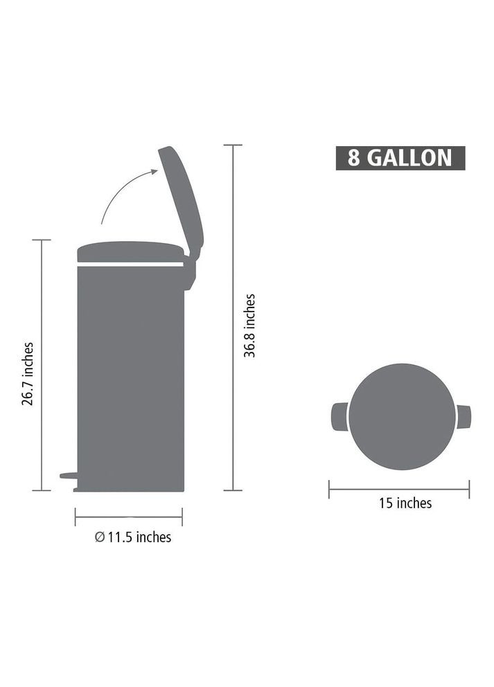 Мусорное ведро Pedal Bin Newicon 30 л 111785 Brabantia (317304308)