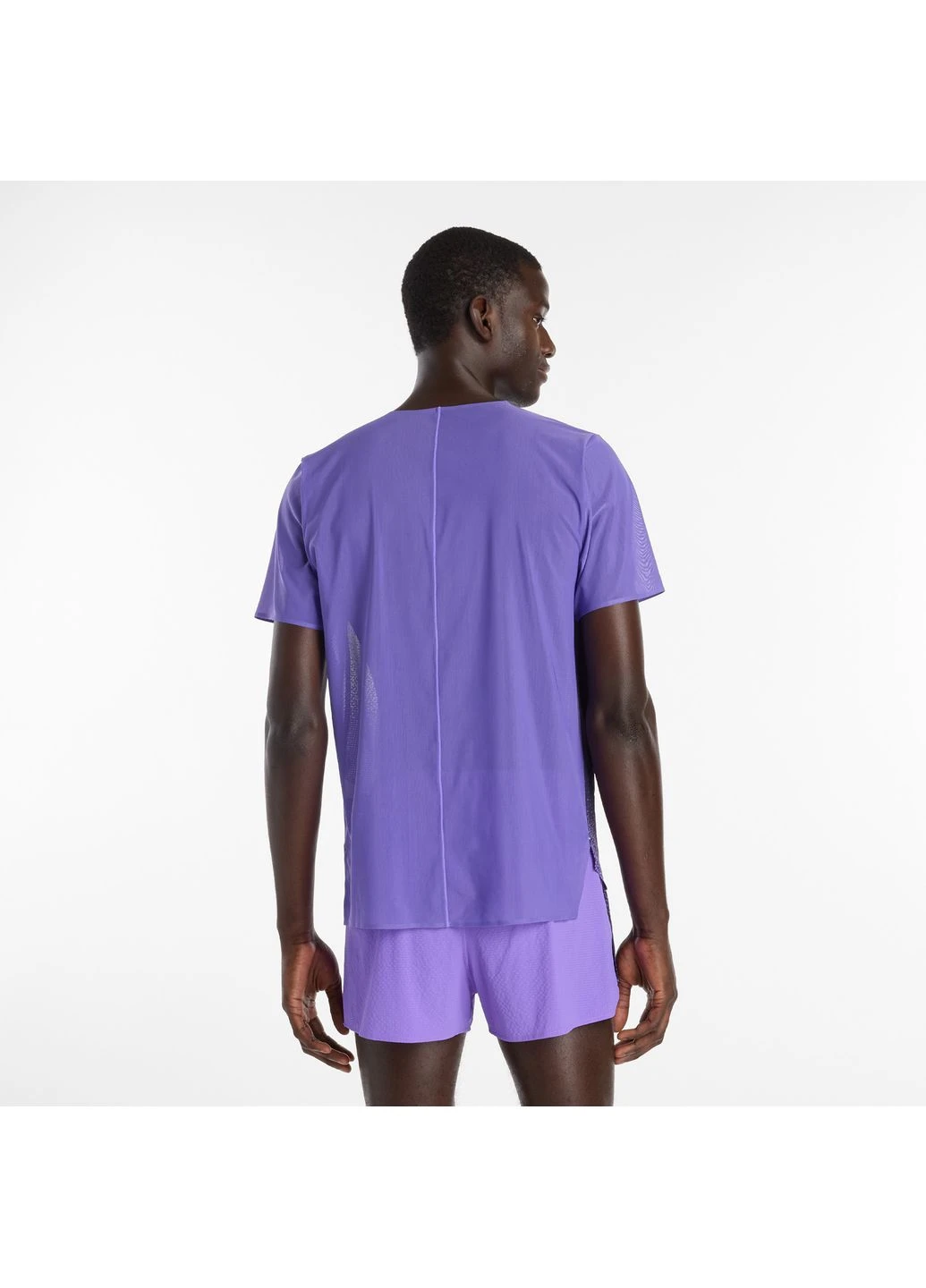 Фіолетова чоловіча футболка race day ultra light printed 54-56 (xxl) (mt61q7idepu) New Balance MT61Q7ID
