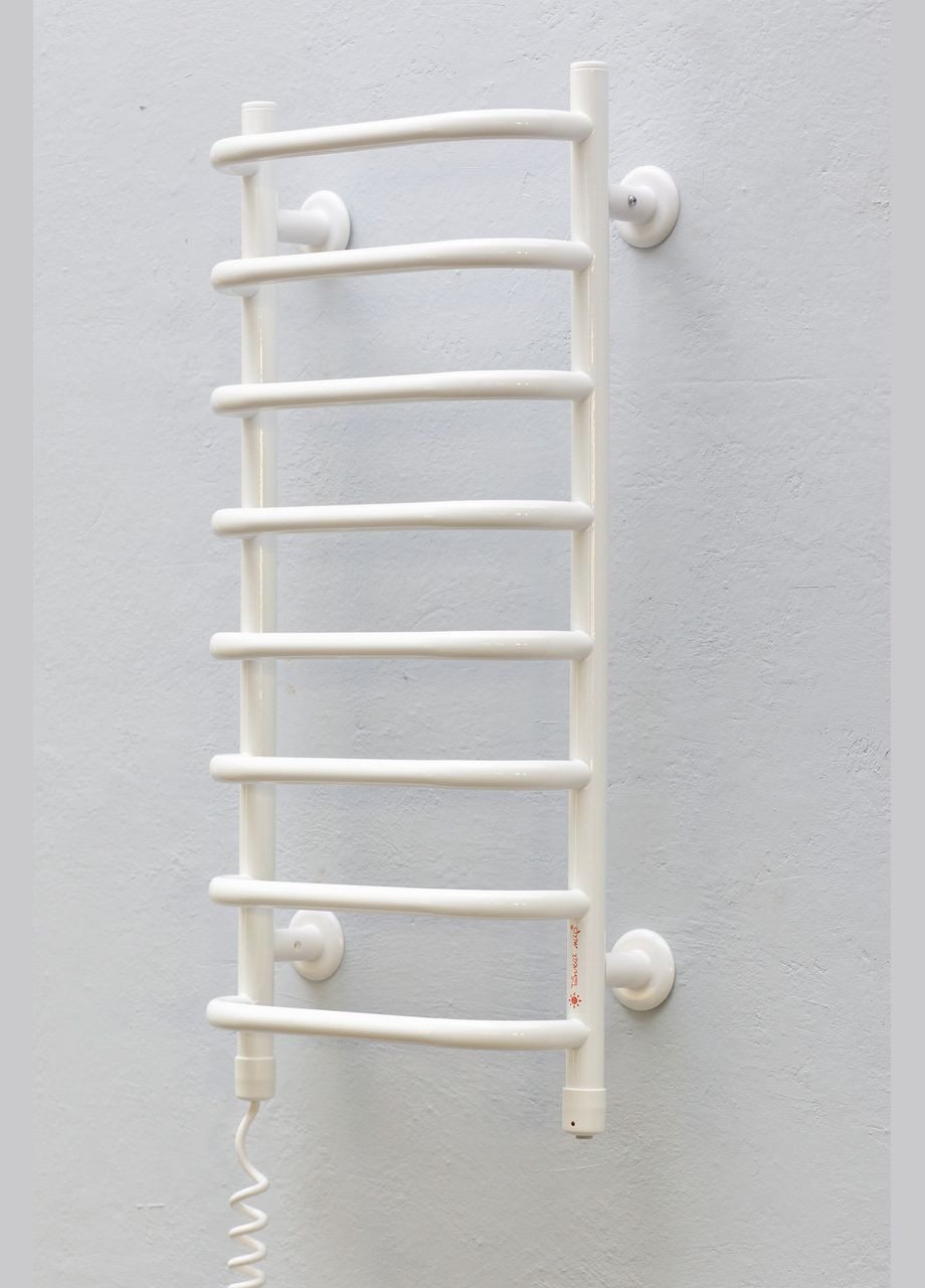 Сушарка для рушників електрична ТЕПЛИЙ СВІТ Слім білий лівосторонній з кнопковим перемикачем Теплий світ (317937481)