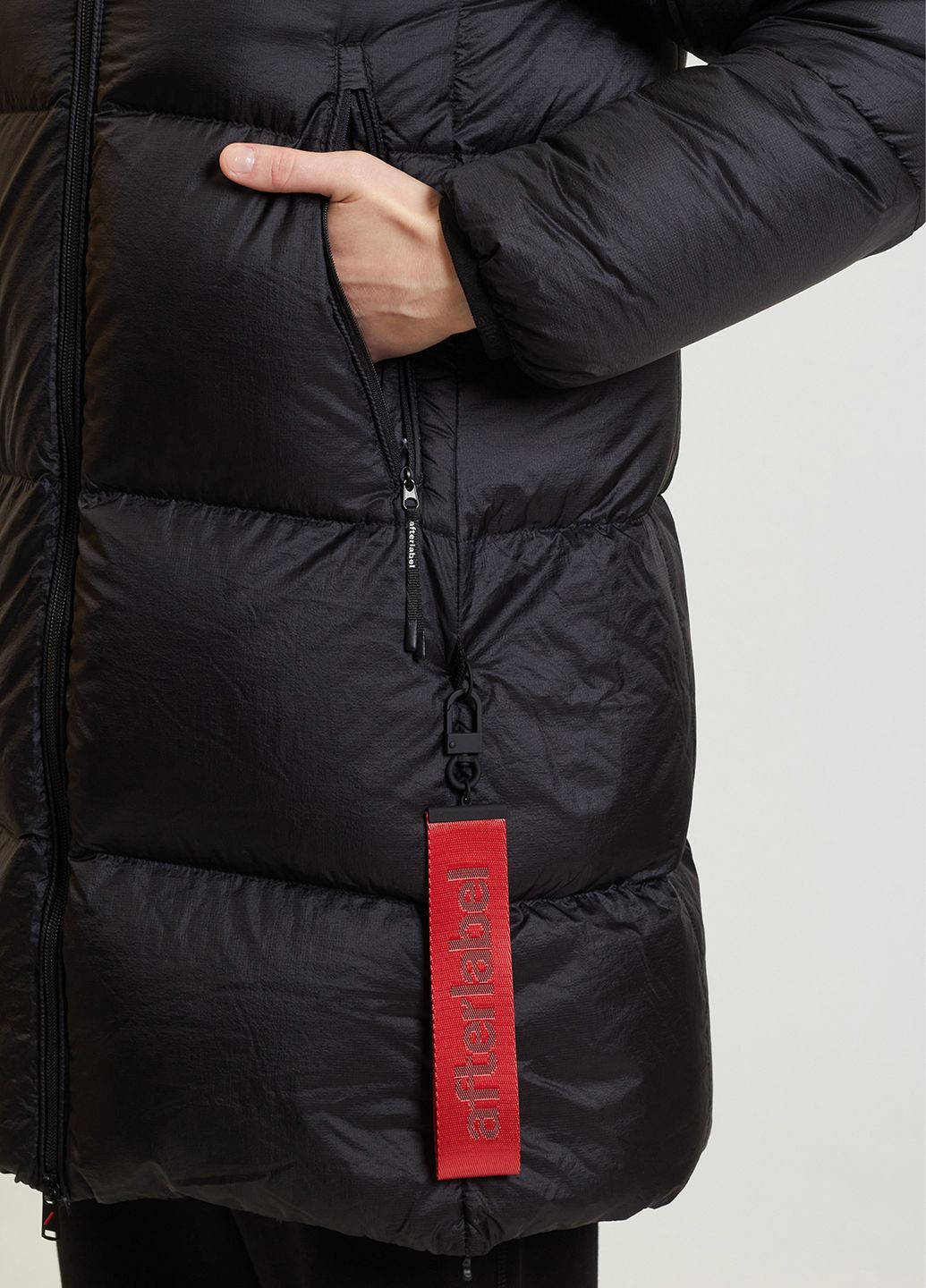 Чорний зимній Пуховик AFTER LABEL